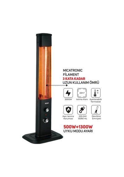 İnova Mauna Lüx Çift Düğmeli Lüx Dik Isıtıcı 1800w