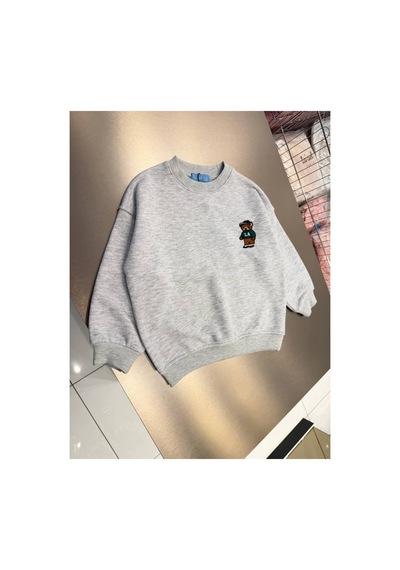 Poala Kids Gri Bear Sweatshirt
