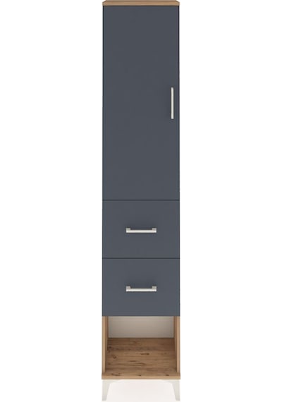 Arges Dolap 3 Raflı 2 Çekmeceli Tek Kapaklı 44x30x221 Çam-ant... Çam
