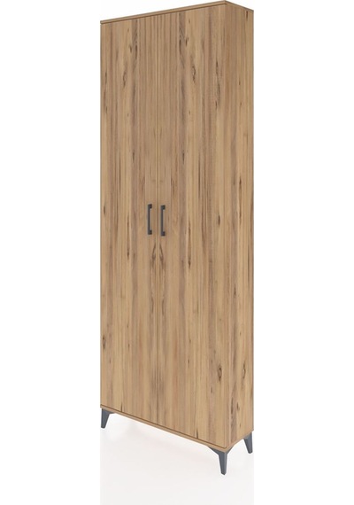 Arges Dolap 2 Raflı 2 Kapaklı Tek Askılı 88x30x243 Çam-çam Çam
