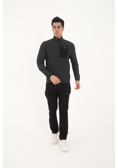 Camp Scoutland Camp255 Outdoor Tactical Su İticili Erkek Fermuarlı Taktik Sweatshirt Antrasit