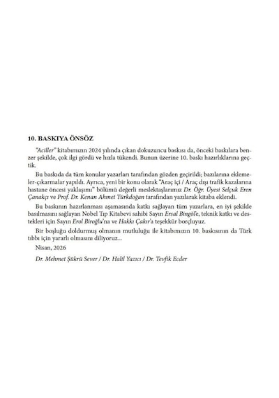 Dahili - Cerrahi - Adli -aciller El Kitabı 10.baskı