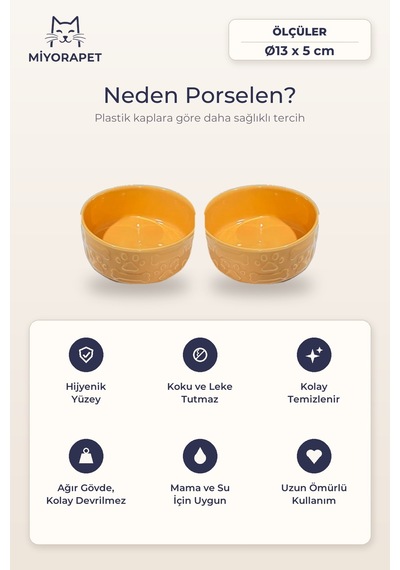 Mama Kabı Porselen-ikili Turuncu