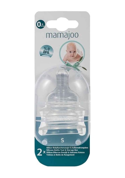 Mamajoo %0 Bpa Silikon Biberon Emziği İkili 0+ Ay No: 1