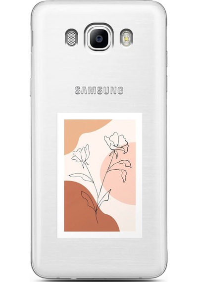 Samsung Uyumlu J7 2016 Nude Gül Tasarımlı Süper Şeffaf Telefon Kılıfı Çok Renkli