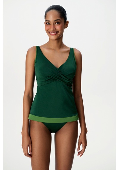 Penti Koyu Yeşil Lola Tankini Bikini Üstü