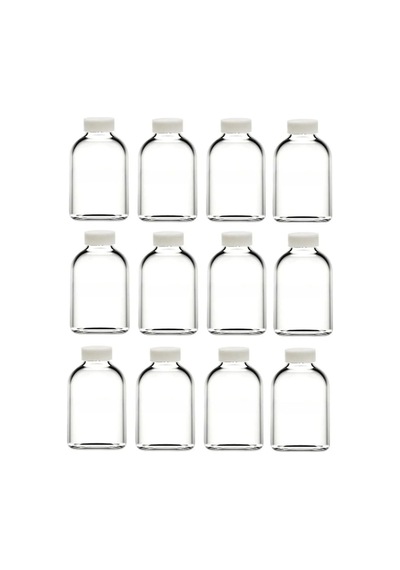 12 Adet Cam Kavanoz Oda Kokusu Şişesi Küçük Vazo Kapaklı 12x50ml - 50 Ml