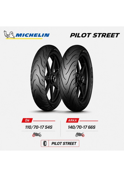 Michelin Pilot Street 110/70-17 54s - 140/70-17 66s Ön Arka Motosiklet Lastik Takımı
