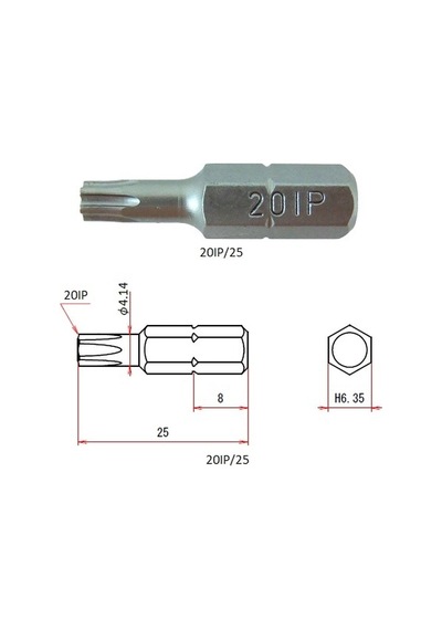 vessel 447205 T20Ipx25 MM Torx Bits Uç