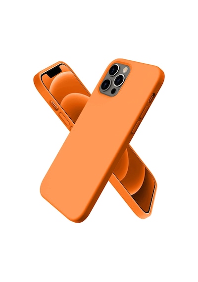 Apple Uyumlu iPhone 12 Pro Kılıf First Silikon Turuncu/