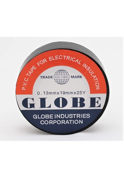 Globe Pvc Elektrik İzolasyon Bant "0.13x19x10yrds" Siyah 500'lü 1 Koli
