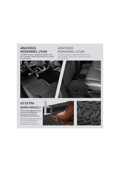 Volkswagen Passat B7 2011-2014 Lüx Model Araca Özel Paspas Uyumlu