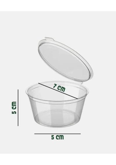50 Adet 120 Ml Saklama Kabı Mini Beyaz