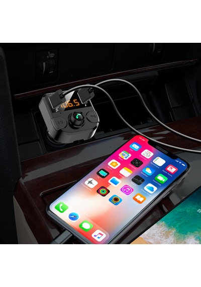 12v-24v Araçlarla Uyumlu, Çok Fonksiyonlu Bluetooth Car Fm Vericisi