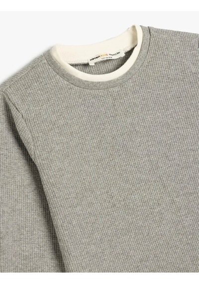 Koton Erkek Çocuk Sweatshirt Gri 5wkb10154tk 25ky59003073 Y5906