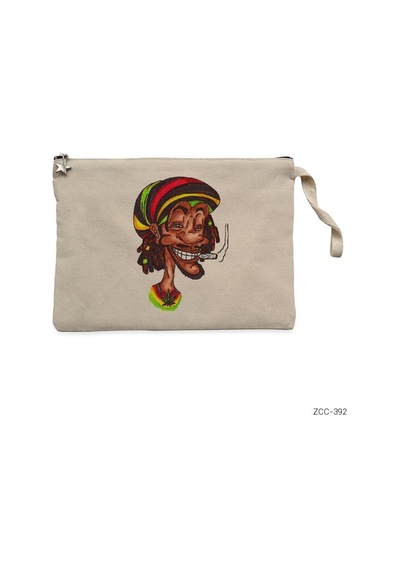Zepplin Giyim Bob Marley Smoke Cartoon Clutch Astarlı Cüzdan / El Çantası