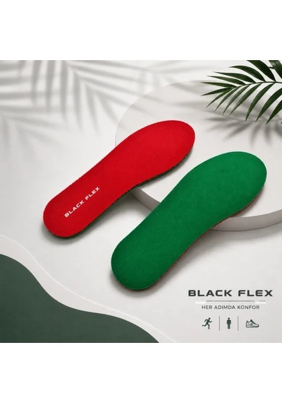 Black Flex Sponge Memory Foam Kırmızı Erkek İç Tabanlık
