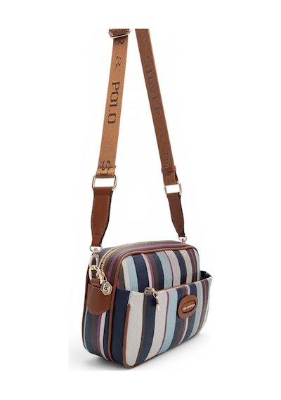 Silver & Polo Silver Polo Mix - Taba Ekose Kadın Çapraz Çanta Sp1267
