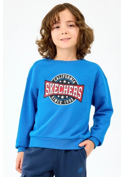 Skechers Crewneck Çocuk Sweatshirt Mavi