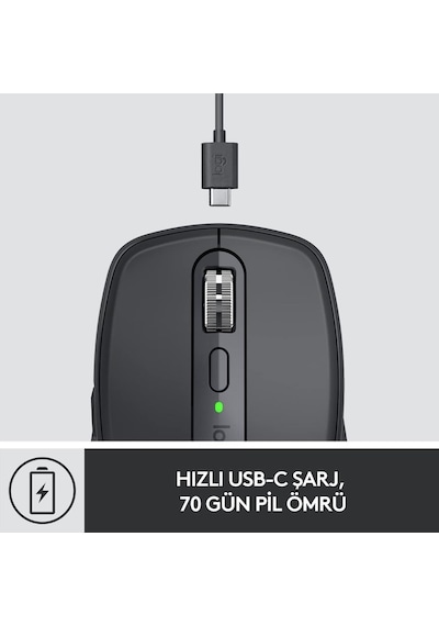 Logitech MX Anywhere 3S Kompakt Kablosuz Lazer Mouse