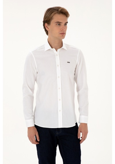 U.s. Polo Assn. Erkek Beyaz Gömlek Basic 50307673-vr013 Beyaz