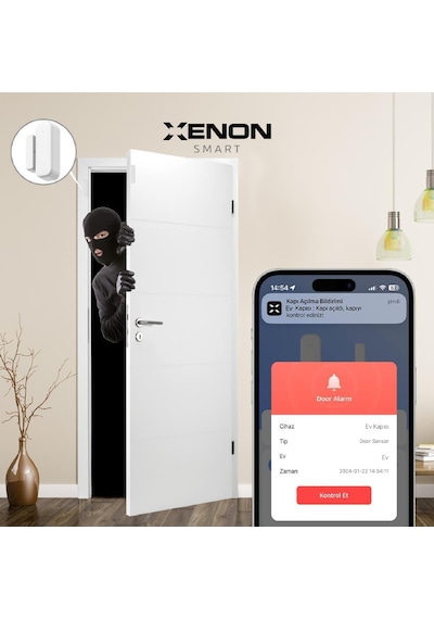 Xenon Smart  Wi-Fi + Bluetooth Destekli Akıllı Kapı ve Pencere Sensörü