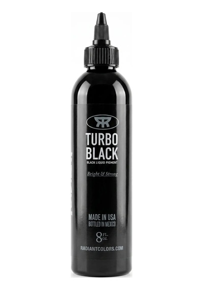 Turbo Black Radiant Dövme Boyası 8oz 240ml Yoğun Siyah Profesyonel Tattoo Ink
