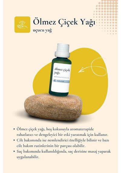 Ölmez Çiçek Yağı 30 Ml - Aromaterapi Doğal İçerik, Yüksek Kalite Maserasyon Tekli