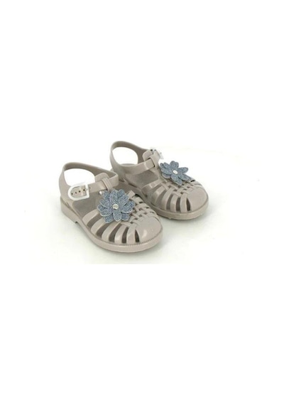 Meduse Sunflower Sable - Çiçek Detaylı Bej Çocuk Sandalet-7984 Bej