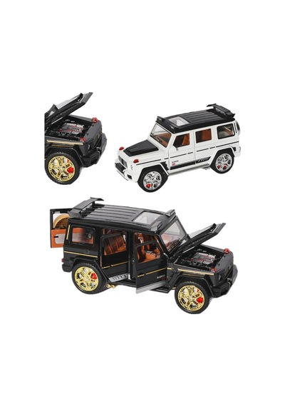 Mercedes Brabus G800 1:24 Metal Model Araba - Sesli Işıklı, Çek Bırak, Açılan Kapılar - Beyaz