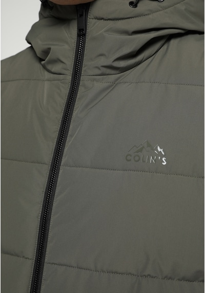 Colin's Colins Regular Fit Kapüşonlu Fermuarlı Astarlı Erkek Yeşil Yelek Cl1082077 Q1.v1 Kha Haki