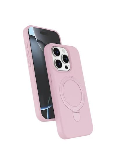 Newface Apple İphone 14 Pro Max Regal Magsafe Standlı Kapak - Açık Pembe