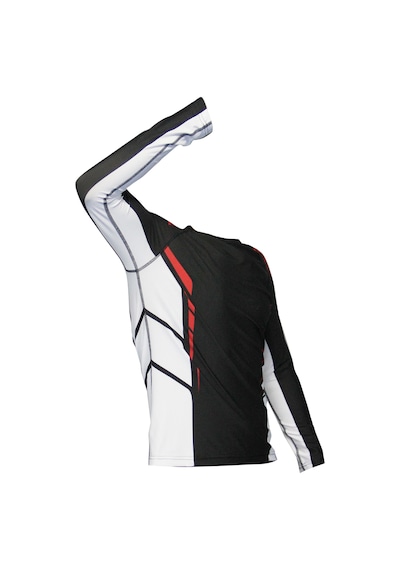 Dosmai Dijital Baskılı Uzun Kollu Rashguard Siyah Beyaz Rg071 Beyaz - Siyah
