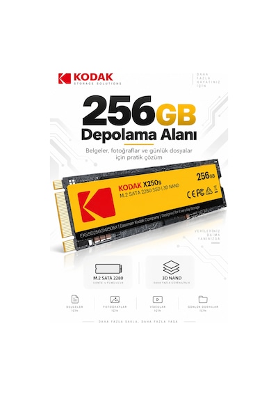 X250s 256gb M.2 Sata 2280 Ssd 520 Mb/s Okuma 500 Mb/s Yazma Hızlı Ssd
