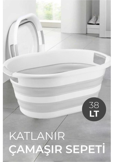 Vera Bath Katlanır Çamaşır Sepeti 38 Lt Çamaşır Selesi Fma07860 Beyaz