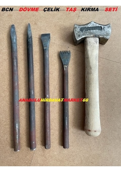 BCN DÖVME TAŞ KIRMA ÇEKİCİ MADIRGA KESKİ MURÇ SETİ 5PCS
