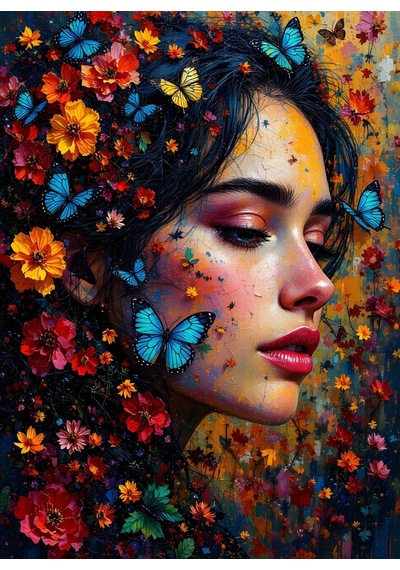 Nova Puzzle 1000 Parça Kelebek Ve Çiçeklerin Dansı Puzzle