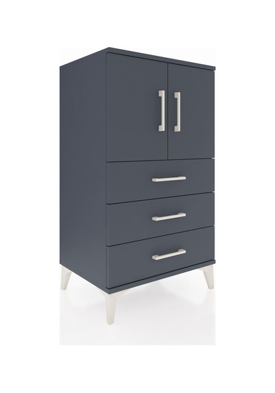 Hyperion Komodin 2 Raflı 3 Çekmeceli 2 Kapaklı 60x44x106 Antr... Antrasit
