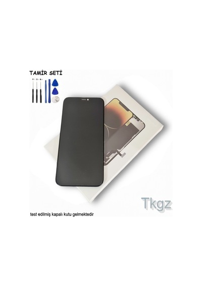 Tkgz Apple Uyumlu iPhone Xr Lcd Ekran Dokunmatik Service Kaliteli Lcd + Tamir Seti
