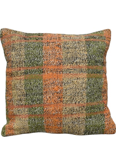 Zehra Abla Halı Yeni El Dokuma Dekoratif Kilim Kırlent Yastık Kılıfı 6800 Çok Renkli