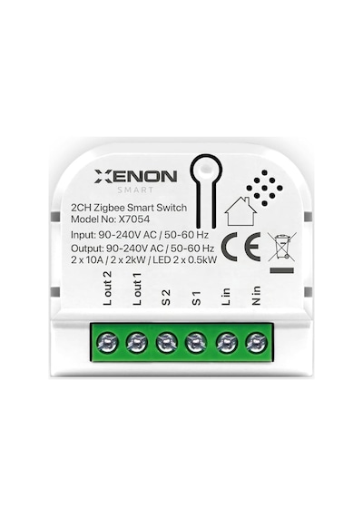 Zigbee Akıllı İkili Anahtar Işık Şalteri Röle Modülü Mobil Uygulama Denetimli Tuya Uyumlu Google Home/alexa Des