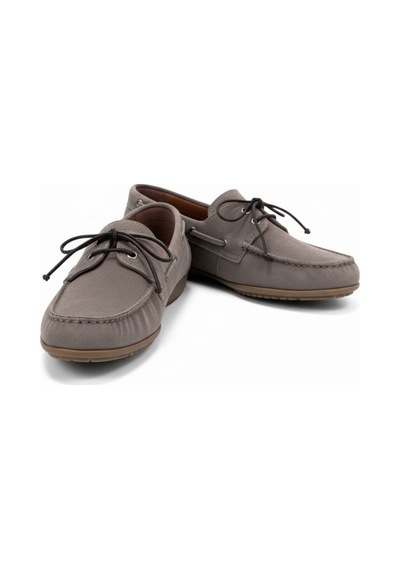 Ne&ve Shoes Vizon Süet Hakiki Deri Kadın Bağcıklı Loafer Ayakkabı