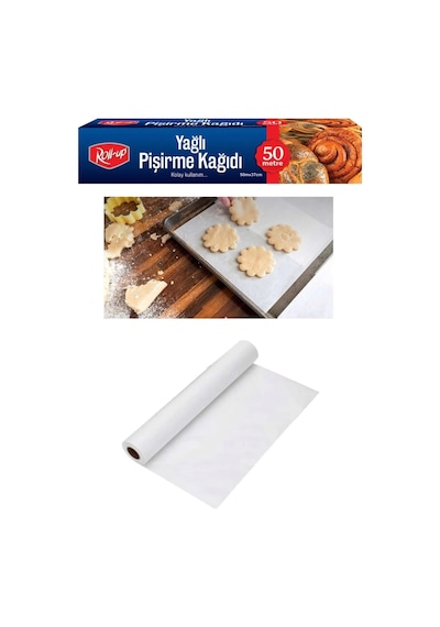 Yağlı Pişirme Kağıdı / Tepsi Altı Kağıdı / 50 Metre
