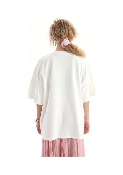 Mai Studios Co. Cloud Dancer Beyaz Oversize T-shirt BEYAZ