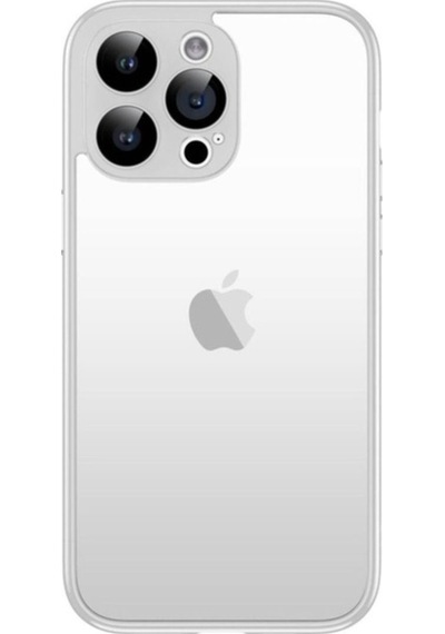 Apple Uyumlu iPhone 15 Pro Kılıf Zore Kamera Korumalı Bontez Bumper Gümüş