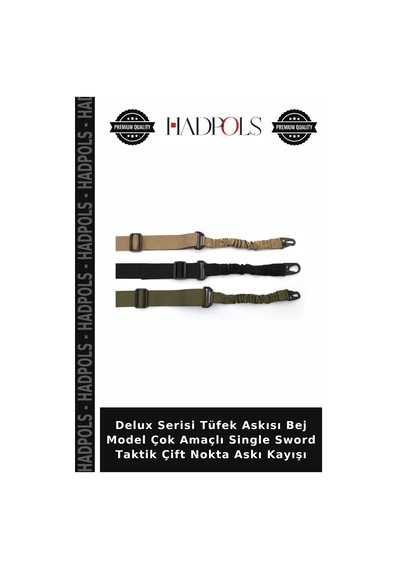 Delux Serisi Askısı Bej Model Çok Amaçlı Single Sword Taktik Çift Nokta Askı Kayışı