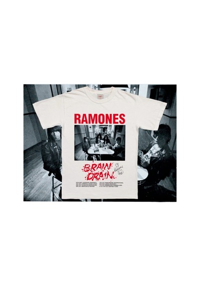 Tarzsokak Unisex Vintage Ramones Tshirt Beyaz