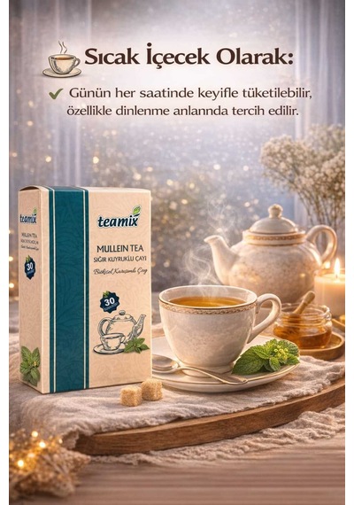 Mullein Tea Sığır Kuyruğu Bitkisel Karışımlı 60 Gr 30 Süzen Poşet