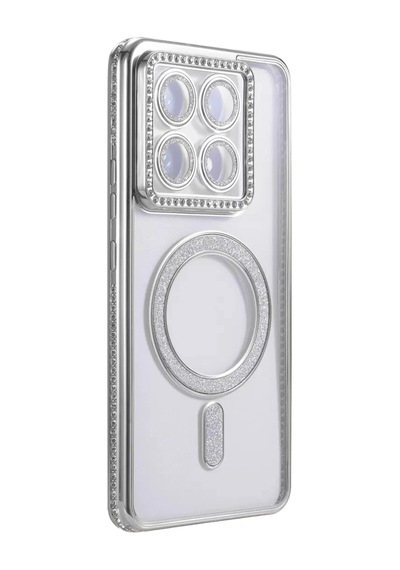 Durukar Mi 14t Pro Joke Simli Magneticsafe Kılıf - Gümüş