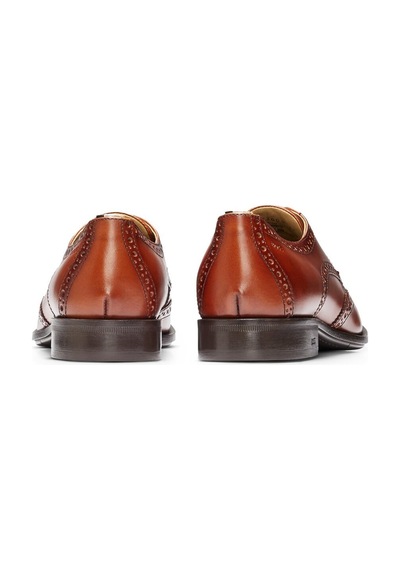 Boss Brogue Detaylı Deri Derbi Ayakkabı Medium Brown Medium Brown